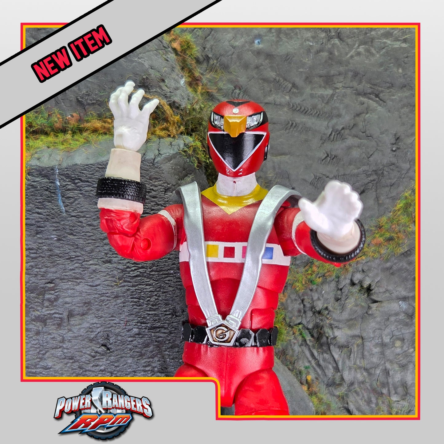 Power Rangers R.P.M - Ranger Operator Series Red / Engine Sentai Go-Onger - Go-On Red Conversion Kit | Lightning Collection Accessories