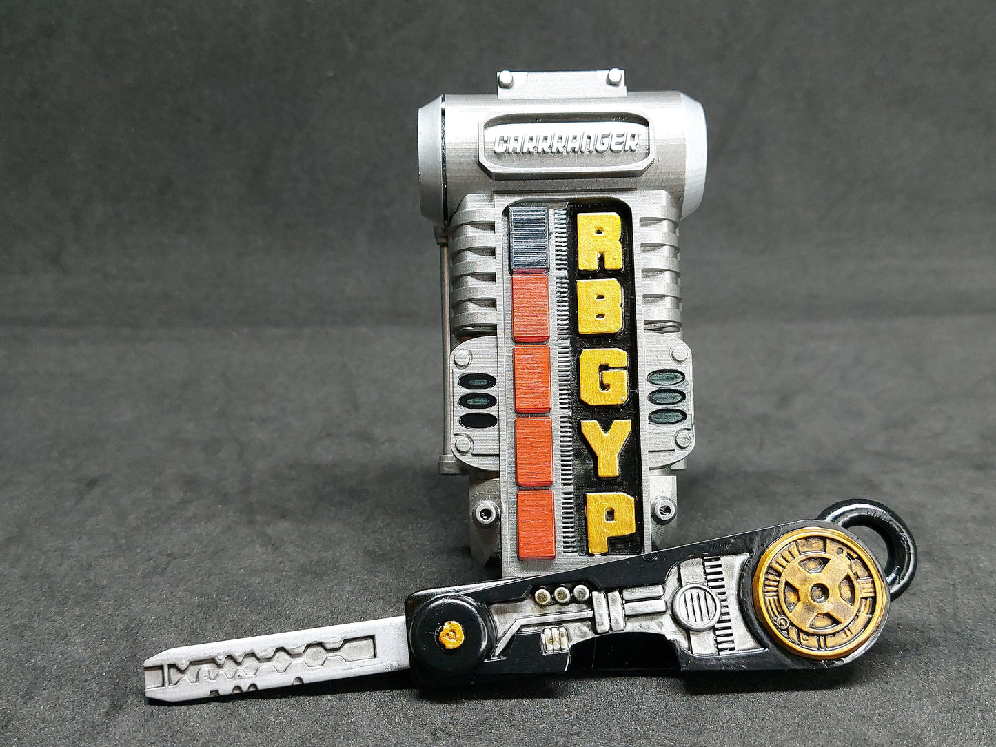 3D Printed & Painted Power Rangers Turbo Morpher / Carranger - Accel Changer | Display Prop