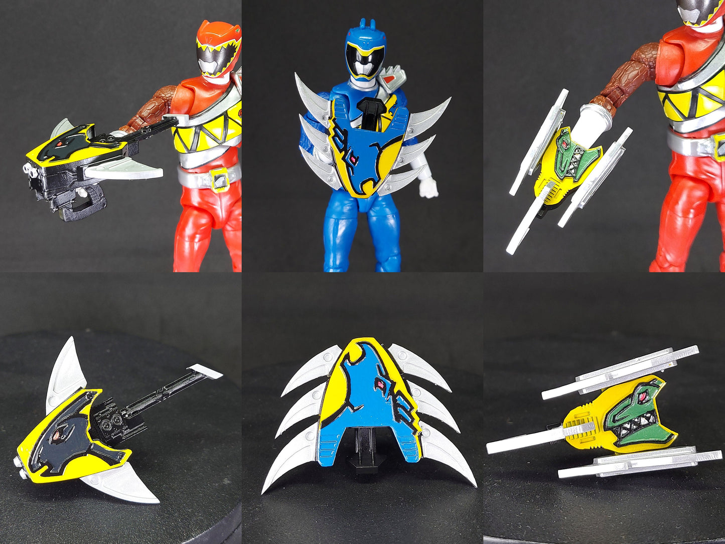 Power Rangers Dino Charge - Kyoryuger - Lightning Collection Weapons | T-Rex Smasher | Para Chopper | Raptor Claw | Stego Shield