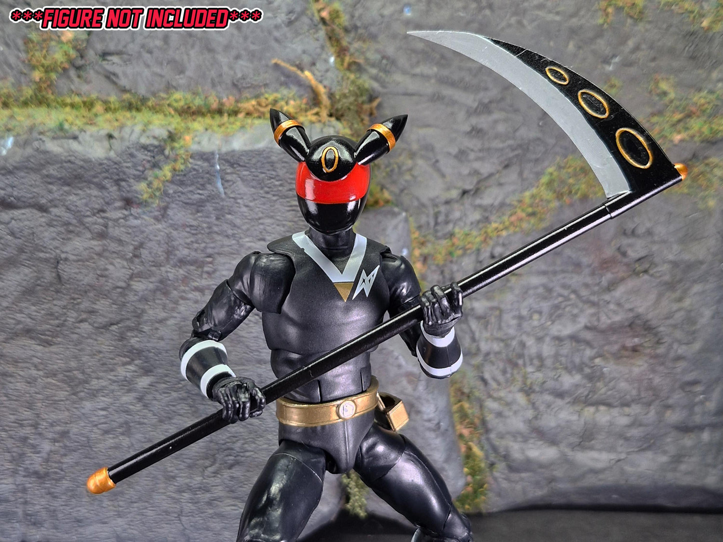 Tokunation Umbreon Ranger Helmet & Weapon | Lightning Collection Custom | Power Rangers | 3D Printed | Created by Heroic Studios
