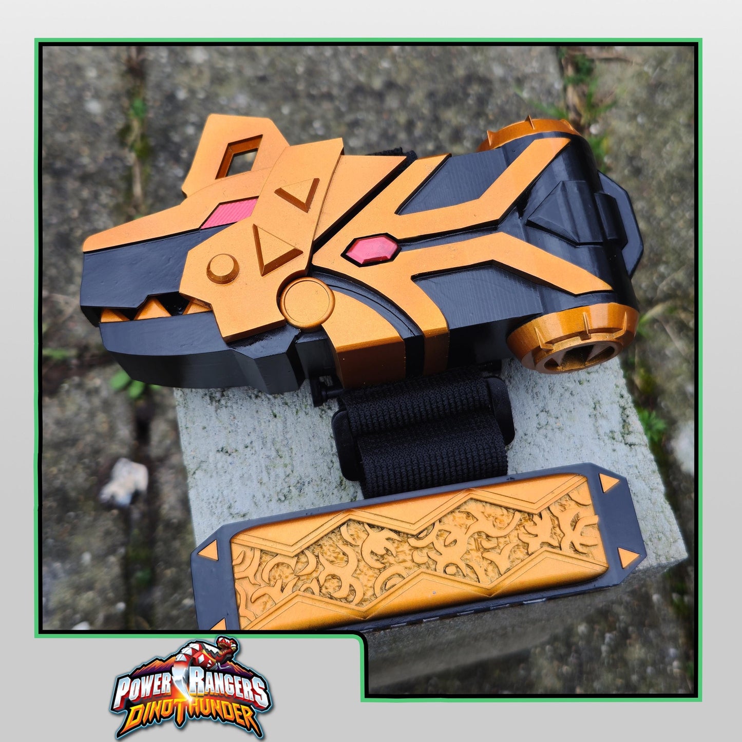 3D Printed & Painted Power Rangers Dino Thunder - Brachio Morpher / Abaranger - Dino Commander | Display Prop