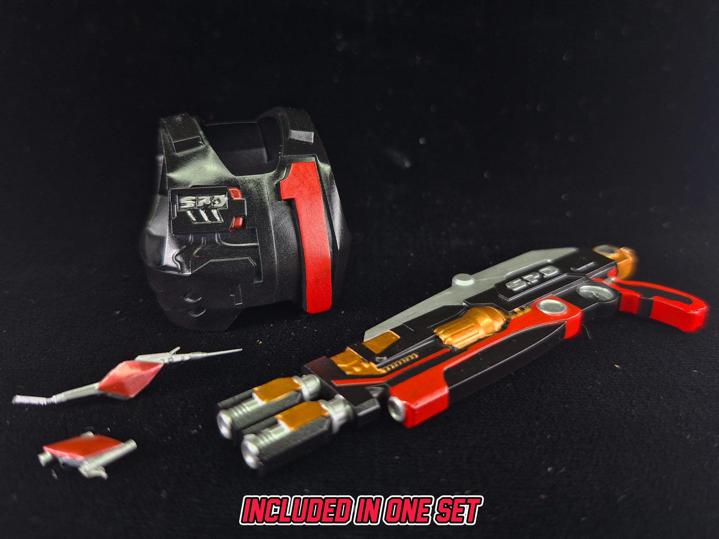 Power Rangers S.P.D. | Lightning Collection - S.W.A.T. Mode Vest Delta Enforcer Helmet Add-Ons | 1/12 Scale Accesories