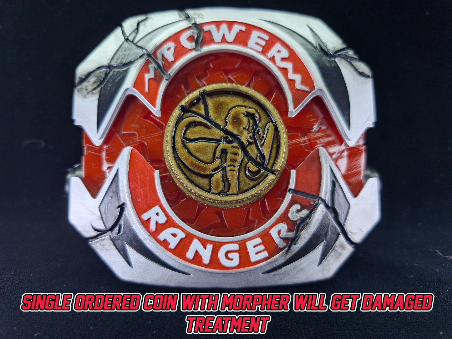 3D Printed Mighty Morphin Damaged Power Morpher | REMASTERED | No Coins Included | For Display Only