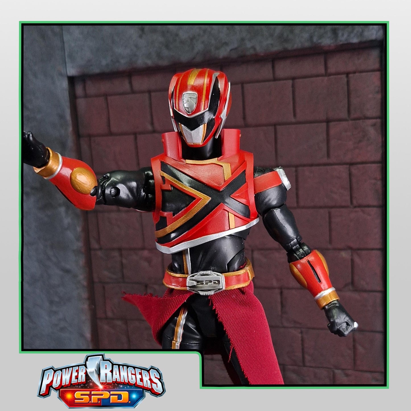 Power Rangers - Deka Ranger Helmet and Vest | Lightning Collection 1:12 Accesory | 3D Printed