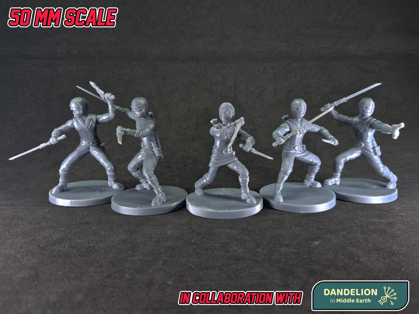 Heroes of the Grid - Alien Rangers / Kakuranger Miniatures | Epic Scale 50mm Miniature Tabletop Gaming