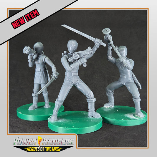 Heroes of the Grid - Ninja Strom Wind Rangers / Hurricaneger Hurricanegers Miniatures | Epic Scale 50mm Miniature Tabletop Gaming