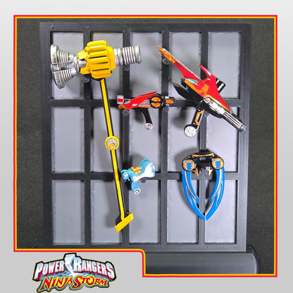 Power Rangers Ninja Storm / Hurricaneger | Hawk Blaster - Sonic Fin - Lion Hammer - Crimson Blaster - Navy Antler
