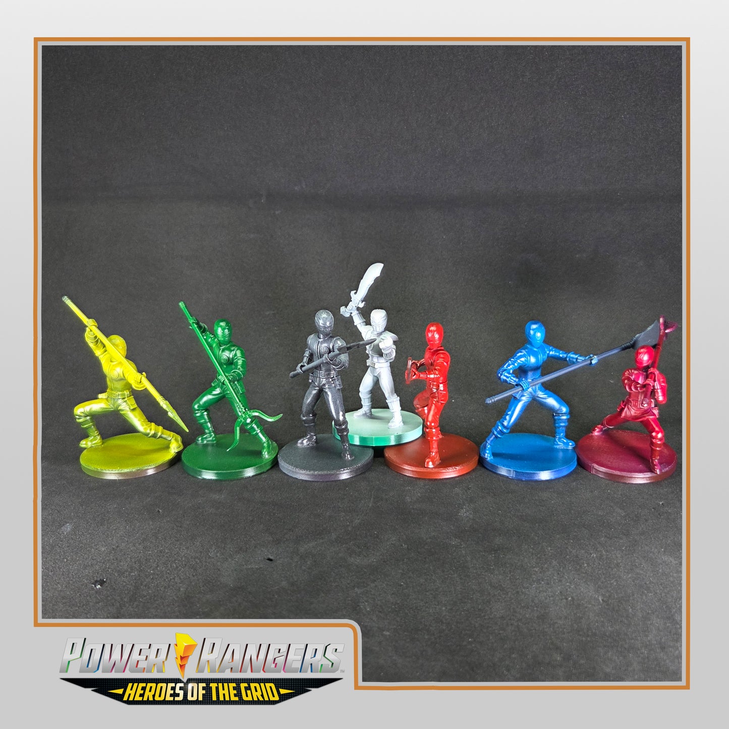 Heroes of the Grid - Five Star Squadron Rangers / Gosei Sentai Dairanger Miniatures | Epic Scale 50mm Miniature Tabletop Gaming