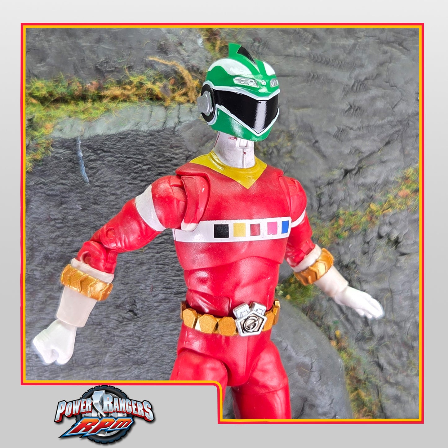 Power Rangers R.P.M - Ranger Operator Series Green / Engine Sentai Go-Onger - Go-On Green Conversion Kit | Lightning Collection Accessories