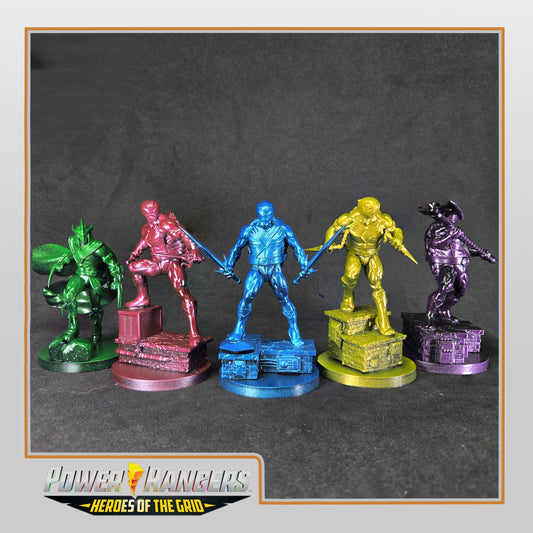 Heroes of the Grid - Power Rangers - Teenage Mutant Ninja Turtles Corssover / TMNT / Mighty Morphin Power Rangers/Teenage Mutant Ninja Turtles Miniatures | Epic Scale 50mm Miniature Tabletop Gaming