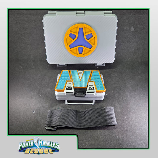 3D Printed & Painted Power Rangers Lightspeed Rescue Titanium Morpher with Case | Display Prop