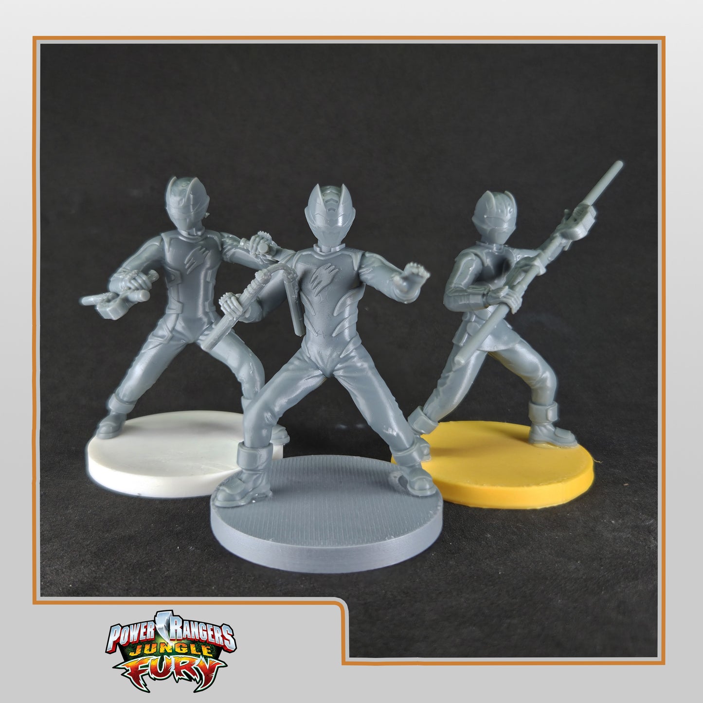 Heroes of the Grid - Jungle Fury Rangers / Juken Sentai Gekiranger Gekirangers Miniatures | Epic Scale 50mm Miniature Tabletop Gaming
