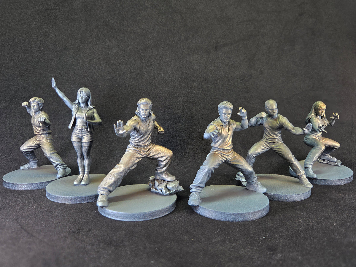 Heroes of the Grid - Mighty Morphin Power Rangers Civilian Form Miniatures | Epic Scale 50mm Miniature Tabletop Gaming