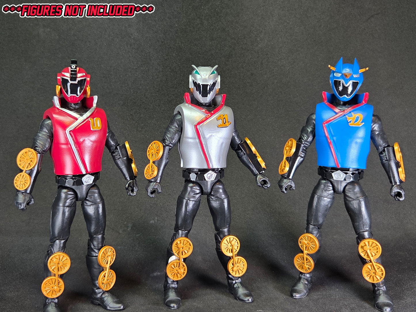 Power Rangers R.P.M - Full Throttle Paleo Rangers / Engine Sentai Go-Onger Conversion Kit | Lightning Collection Accessories