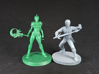 Heroes of the Grid - Power Rangers Prime - Green Ranger | Epic Scale 50mm Miniature Tabletop Gaming
