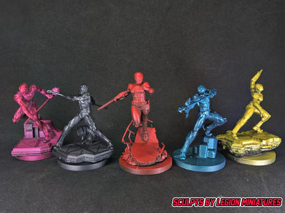 Heroes of the Grid - Power Rangers Prime | Epic Scale 50mm Miniature Tabletop Gaming