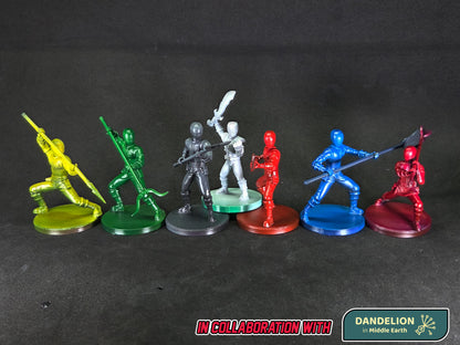 Heroes of the Grid - Five Star Squadron Rangers / Gosei Sentai Dairanger Miniatures | Epic Scale 50mm Miniature Tabletop Gaming