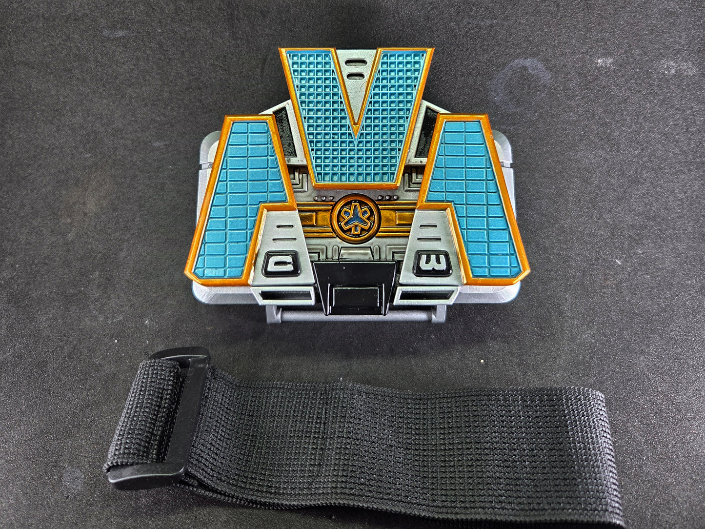 3D Printed & Painted Power Rangers Lightspeed Rescue Titanium Morpher with Case | Display Prop