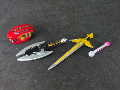 Power Rangers Wild Force / GaoRanger | Red Lion Fang - Golden Eagle Sword - Black Bison Axe - White Tiger Baton