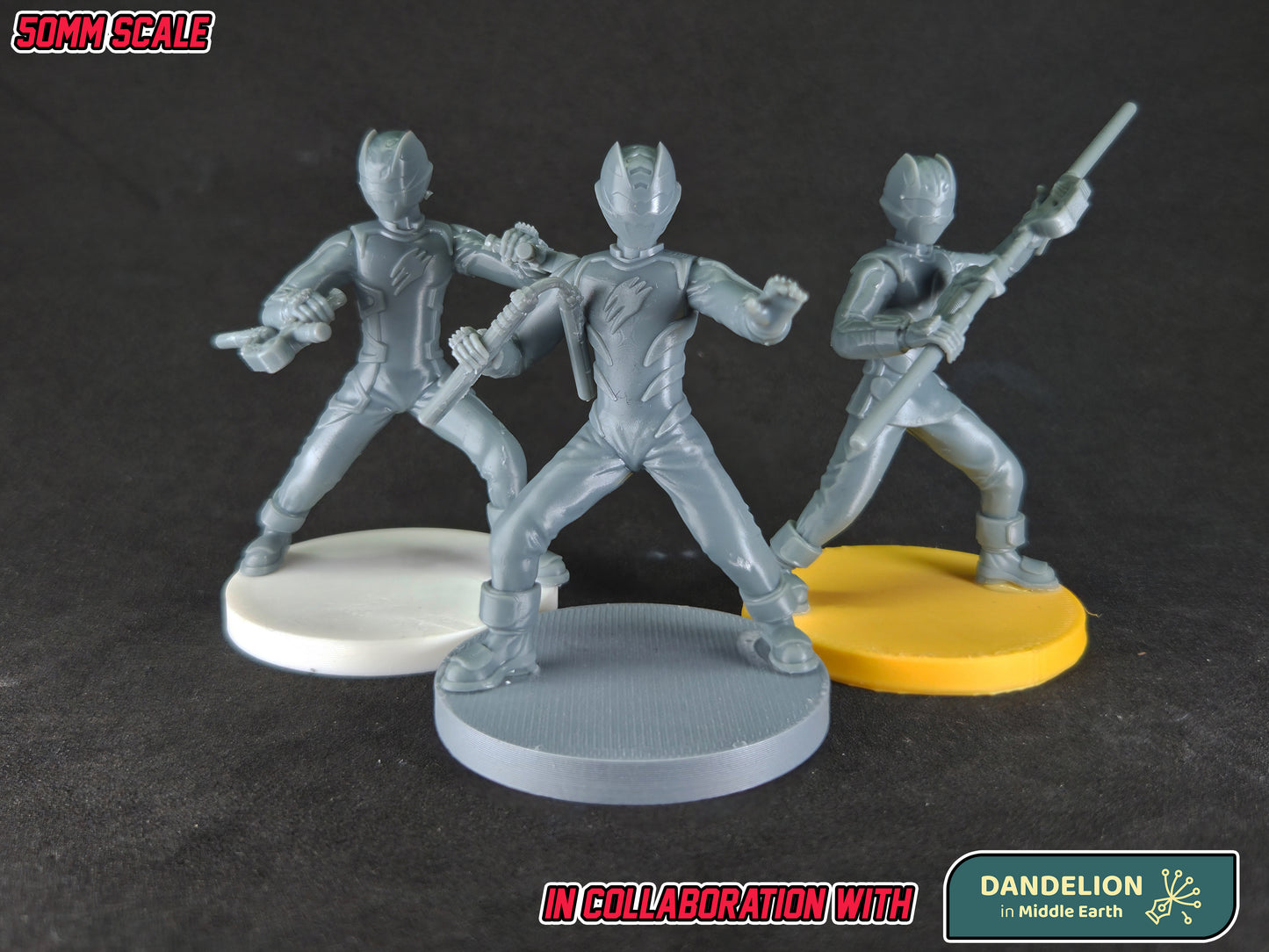Heroes of the Grid - Jungle Fury Rangers / Juken Sentai Gekiranger Gekirangers Miniatures | Epic Scale 50mm Miniature Tabletop Gaming