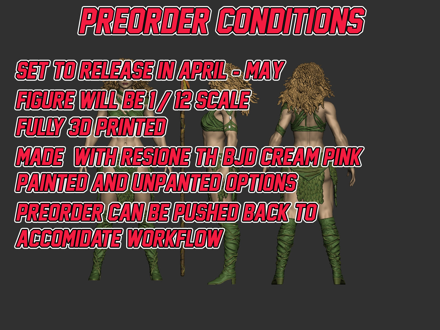 *PREORDER* 3D Printed Dulcea Action Figure