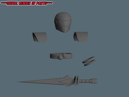 Power Rangers Solar Rangers - Red Solar Ranger | Conversion Kit | Lightning Collection Accessories