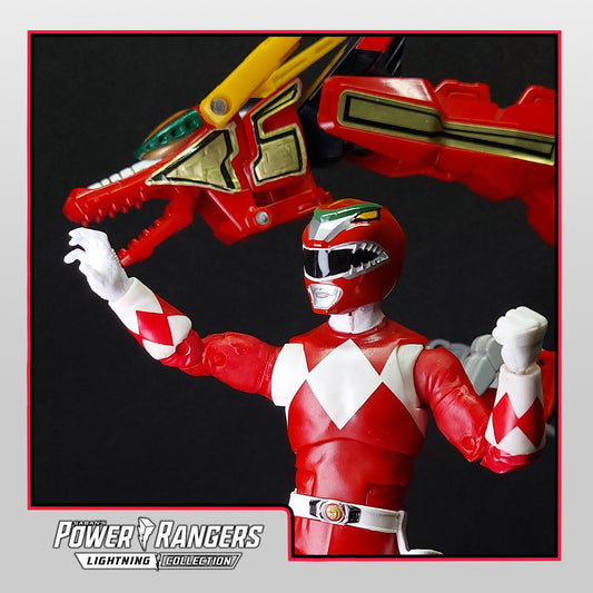 Red Dragon Thunderzord Helmet | Lightning Collection Accesory | 3D Printed | Created by Heroic Studios