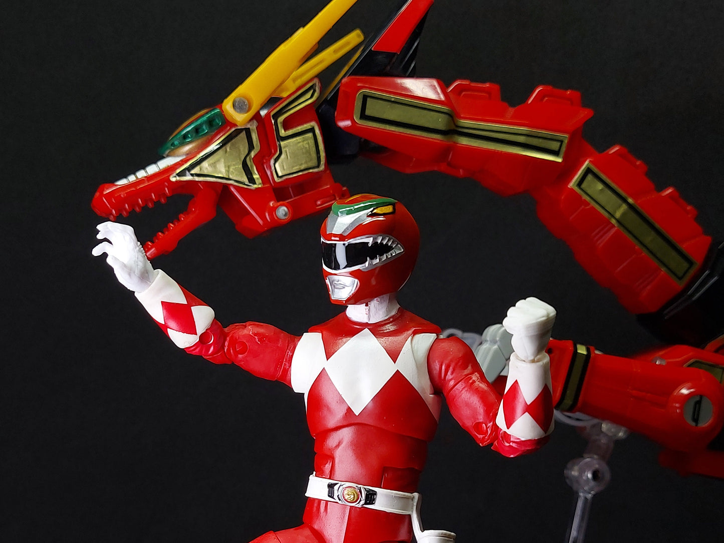 Red Dragon Thunderzord Helmet | Lightning Collection Accesory | 3D Printed | Created by Heroic Studios