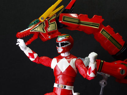 Red Dragon Thunderzord Helmet | Lightning Collection Accesory | 3D Printed | Created by Heroic Studios