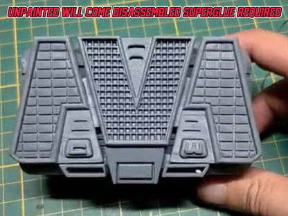 3D Printed & Painted Power Rangers Lightspeed Rescue Titanium Morpher with Case | Display Prop