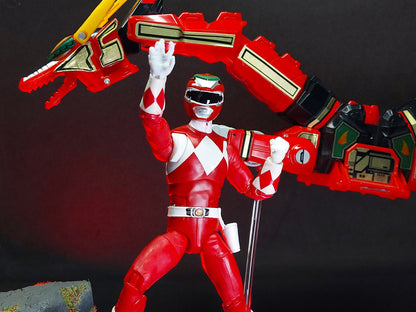 Red Dragon Thunderzord Helmet | Lightning Collection Accesory | 3D Printed | Created by Heroic Studios
