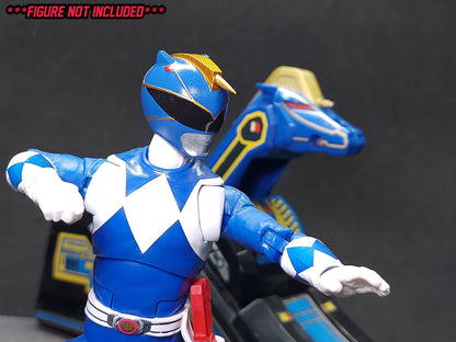 Blue Unicorn Thunderzord Helmet | Lightning Collection Accesory | 3D Printed | Created by Heroic Studios