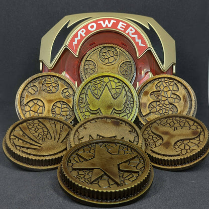 Power Rangers Ninja Storm - Ninpuu Sentai Hurricaneger Power Coins [Legacy Morpher - Lightning Collection Morpher - Classic 1993 Morpher]