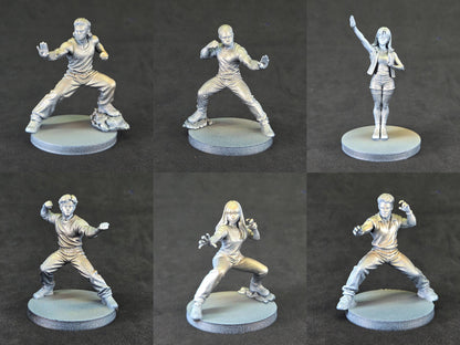 Heroes of the Grid - Mighty Morphin Power Rangers Civilian Form Miniatures | Epic Scale 50mm Miniature Tabletop Gaming