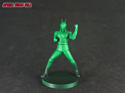 Heroes of the Grid X Kamen Rider | Kamen Rider Black RX - Masked Rider Miniature | Epic Scale 50mm Miniature Tabletop Gaming