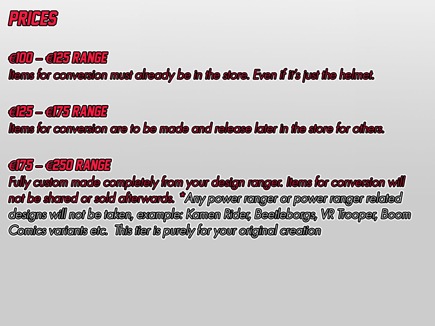 Full Custom Lighting Collection Figure Comission