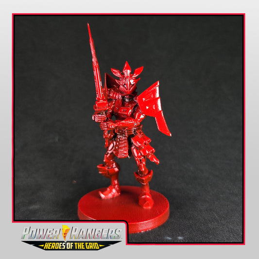 Power Rangers Heroes of the Grid - Power Rangers Samurai - Red Shogun Ranger | Epic Scale 50mm Miniature Tabletop Gaming