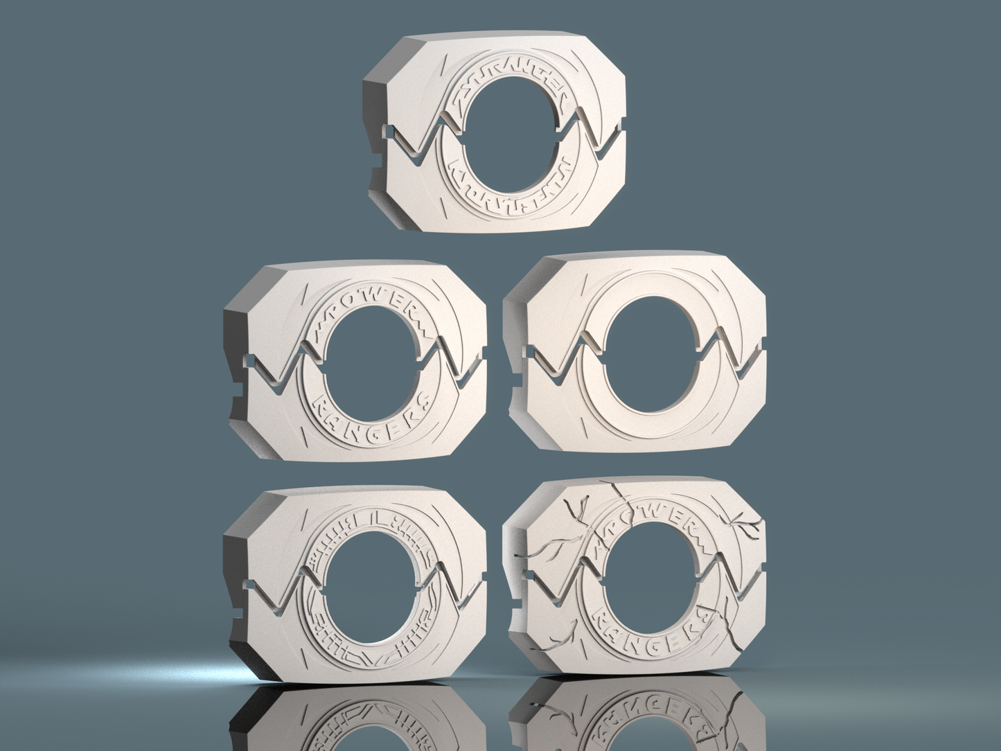 Power Rangers Re-Ignition Power Morpher Plates | NO MORPHER INCLUDED | NO COIN INCLUDED