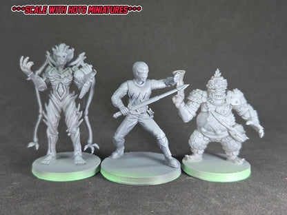 Power Rangers Heroes of the Grid - Squat and Baboo | Epic Scale 50mm Miniature Tabletop Gaming