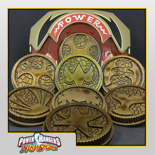 Power Rangers Ninja Storm - Ninpuu Sentai Hurricaneger Power Coins [Legacy Morpher - Lightning Collection Morpher - Classic 1993 Morpher]