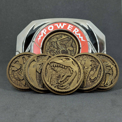 Power Rangers Dino Powers - Kyouryuu Sentai Zyuranger Power Coins [Legacy Morpher - Lightning Collection Morpher - Classic 1993 Morpher]