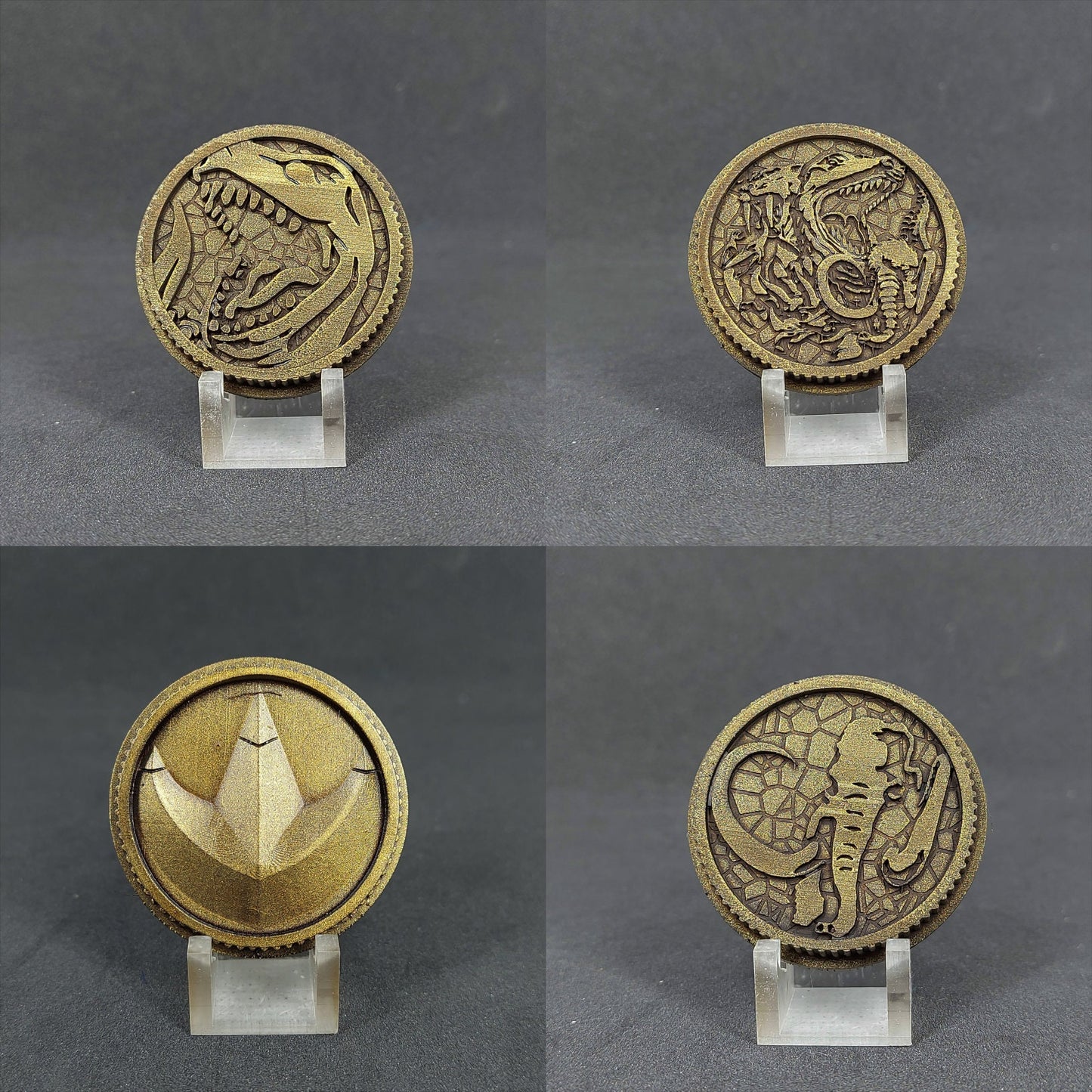 Power Rangers Dino Powers - Kyouryuu Sentai Zyuranger Power Coins [Legacy Morpher - Lightning Collection Morpher - Classic 1993 Morpher]