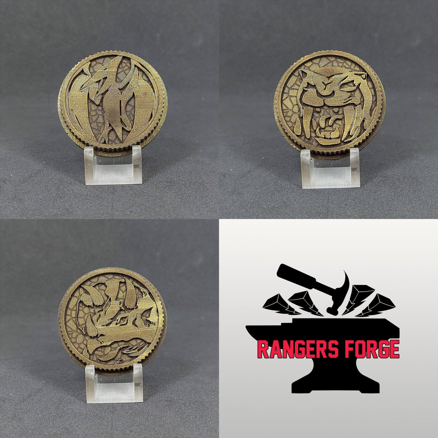 Power Rangers Dino Powers - Kyouryuu Sentai Zyuranger Power Coins [Legacy Morpher - Lightning Collection Morpher - Classic 1993 Morpher]