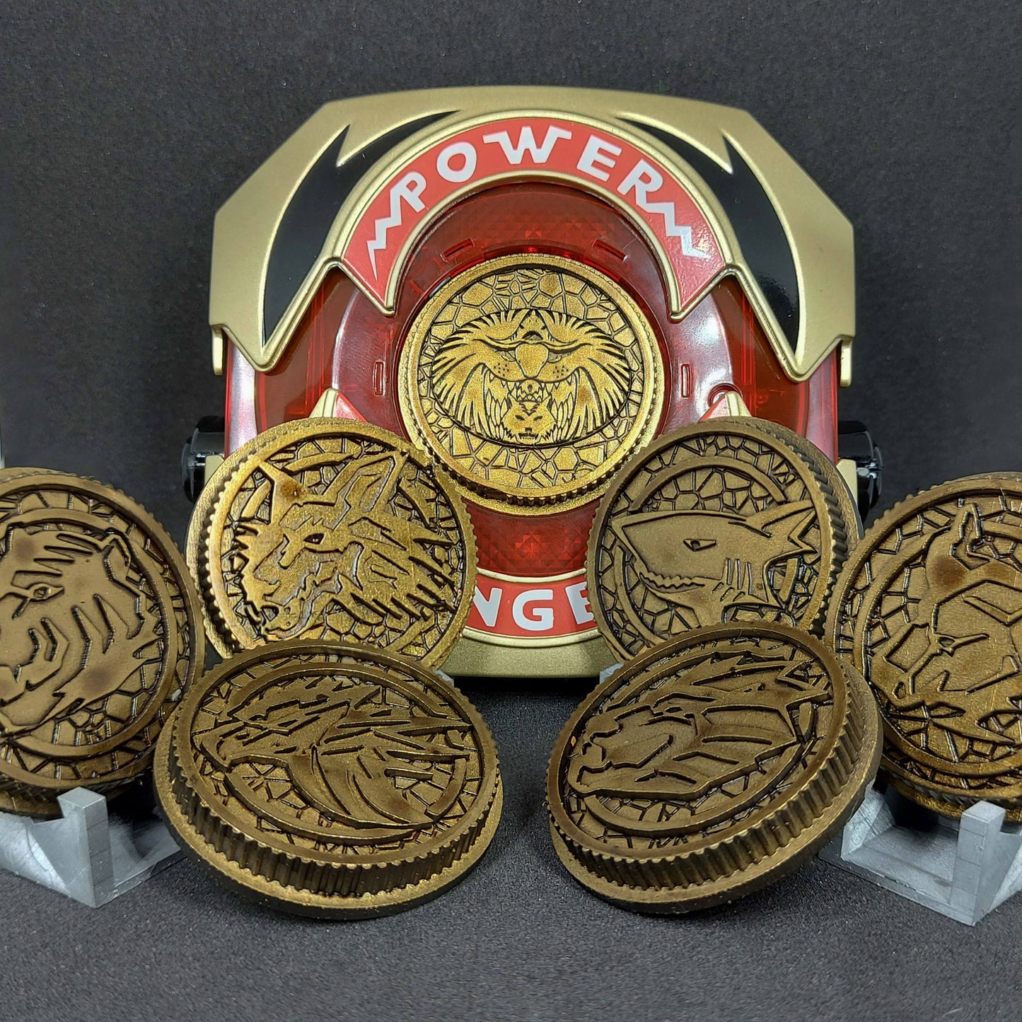 Power Rangers Wild Force - Goaranger Power Coins [Legacy Morpher - Lightning Collection Morpher - Classic 1993 Morpher]