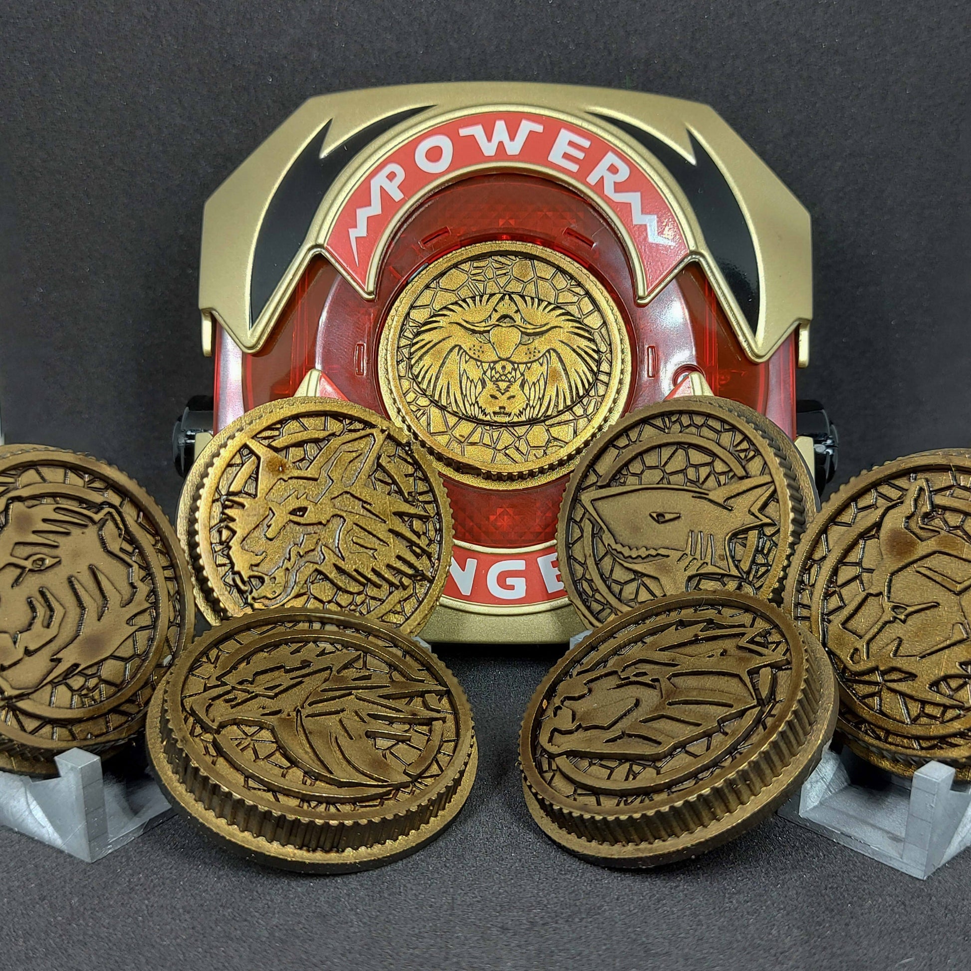 Power Rangers Wild Force - Goaranger Power Coins [Legacy Morpher - Lightning Collection Morpher - Classic 1993 Morpher]