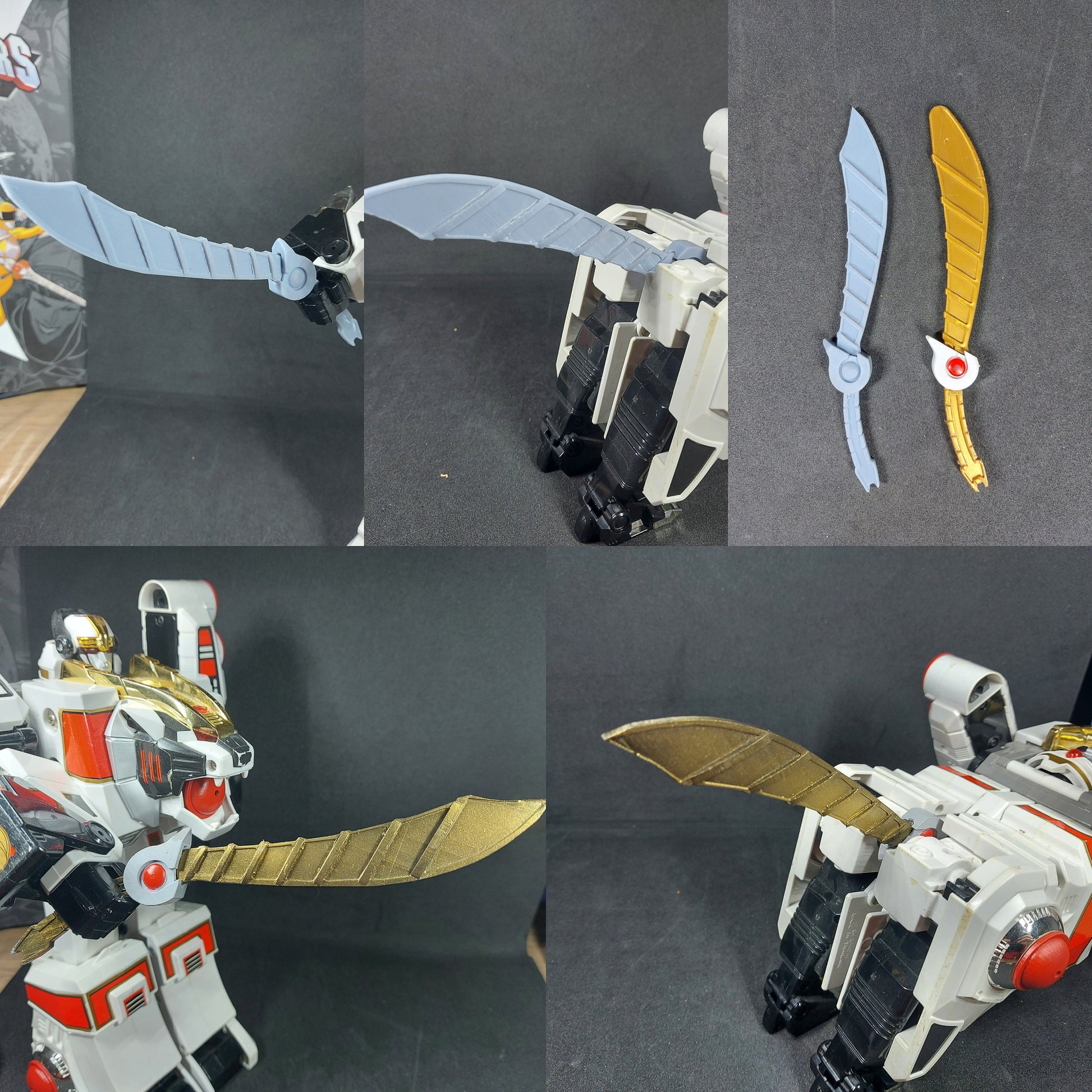 Mighty Morphin Power Rangers Deluxe White Tiger Zord 3D Printed Parts [1994]