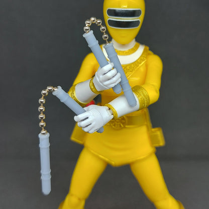Power Rangers Zeo - Zeo Yellow's Nun-Chucks / Power Clubs - Lightning Collection Accessories