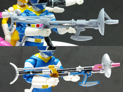 Power Rangers In Space - Combined Weapons | Quadro Blaster | Astro Axe | Lunar Lance | Satellite Stunner | Star Slinger | Spiral Saber