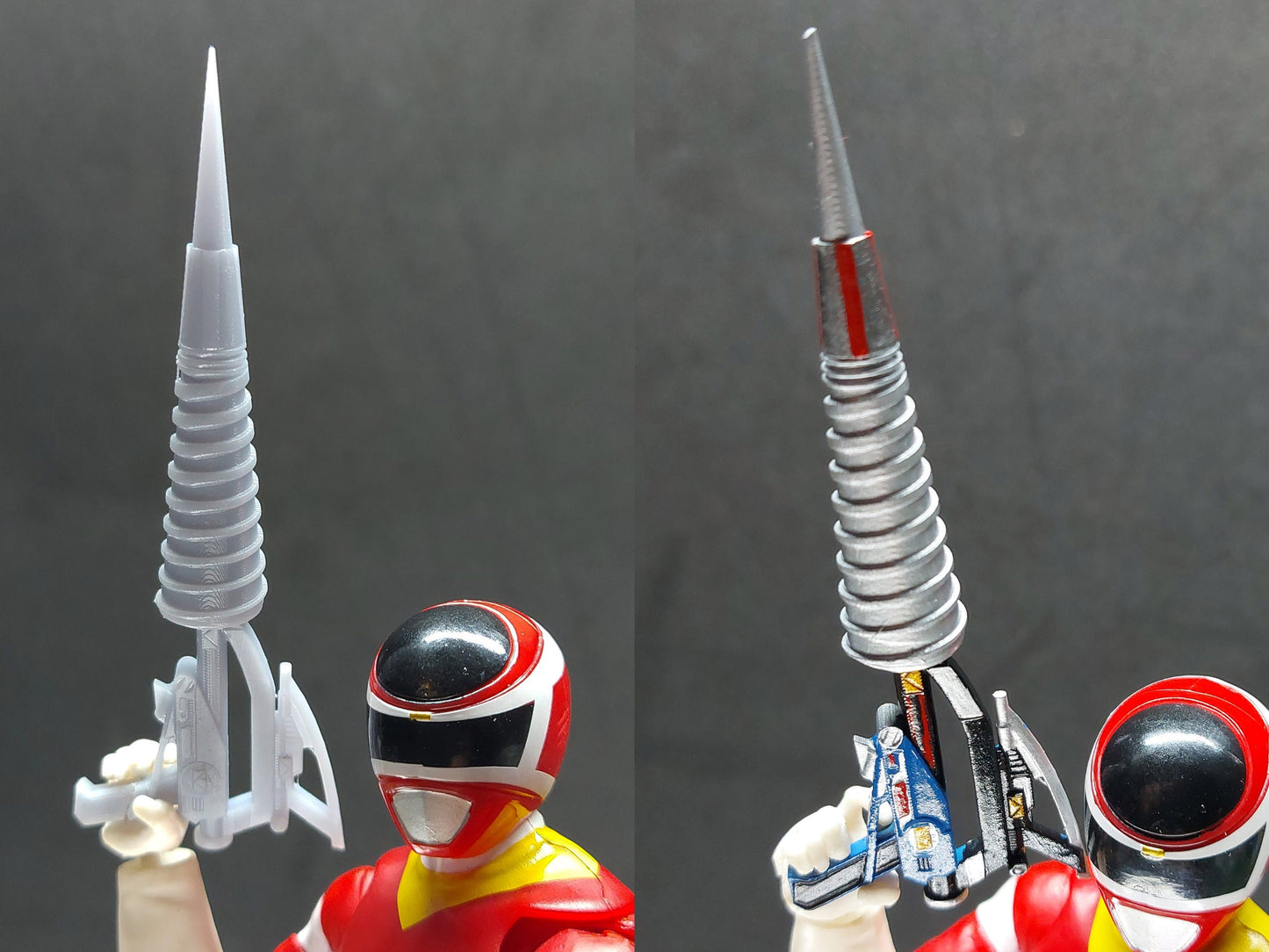 Power Rangers In Space - Combined Weapons | Quadro Blaster | Astro Axe | Lunar Lance | Satellite Stunner | Star Slinger | Spiral Saber