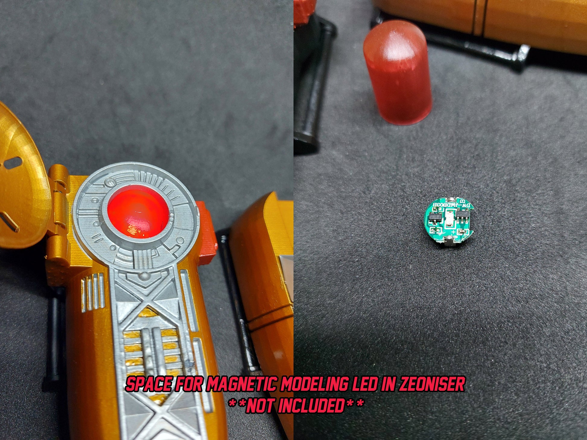 3D Printed & Painted Power Rangers Zeo - Gold Zeonizer / Ohranger - Gold Power Brace | Display Prop